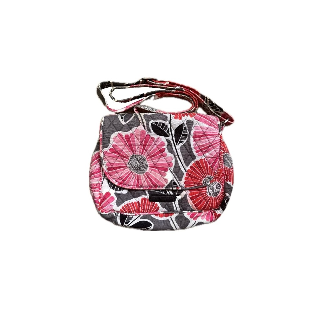 Vera Bradley Pink and Black Floral Crossbody Bag